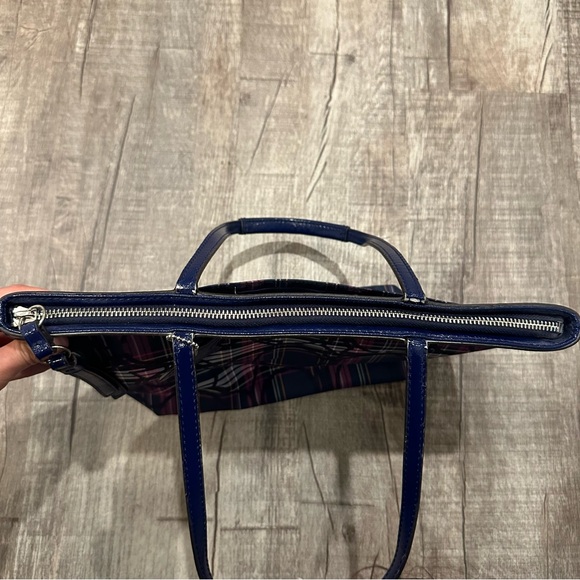 Coach Signature Stripe Berry Tartan Tote Y2K - Picture 8 of 16